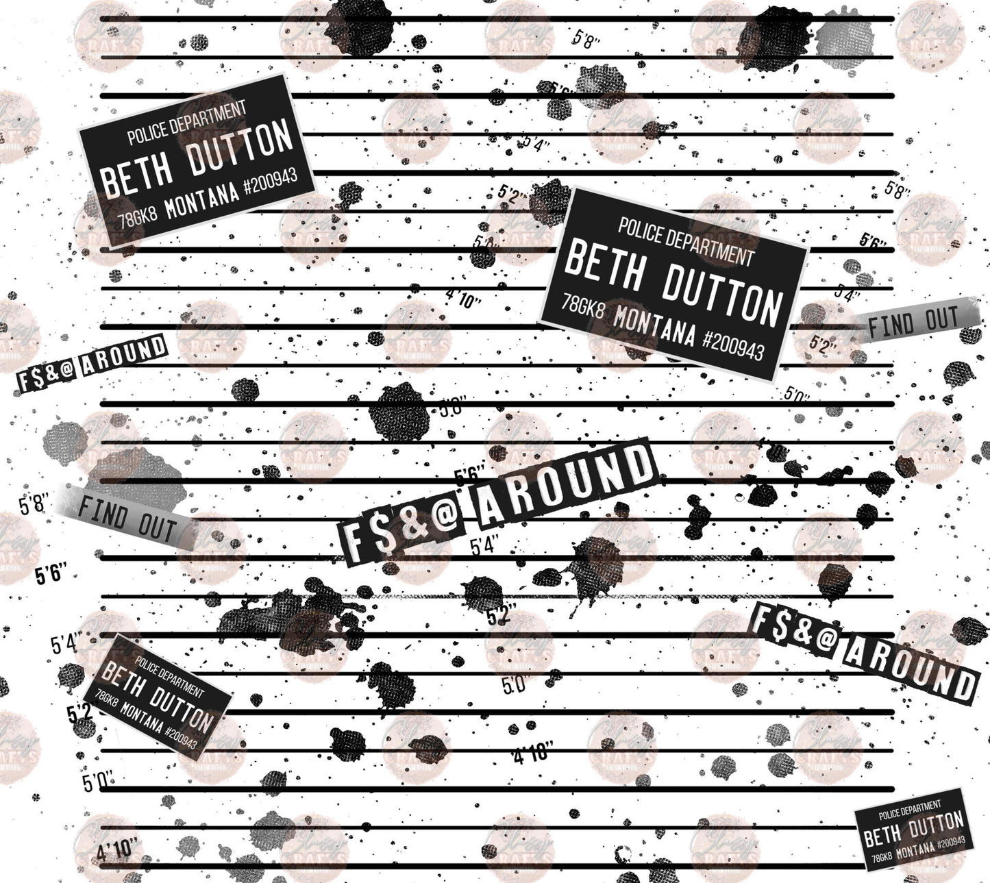 Beth Mug Shot Sleeve - Sublimation Transfer