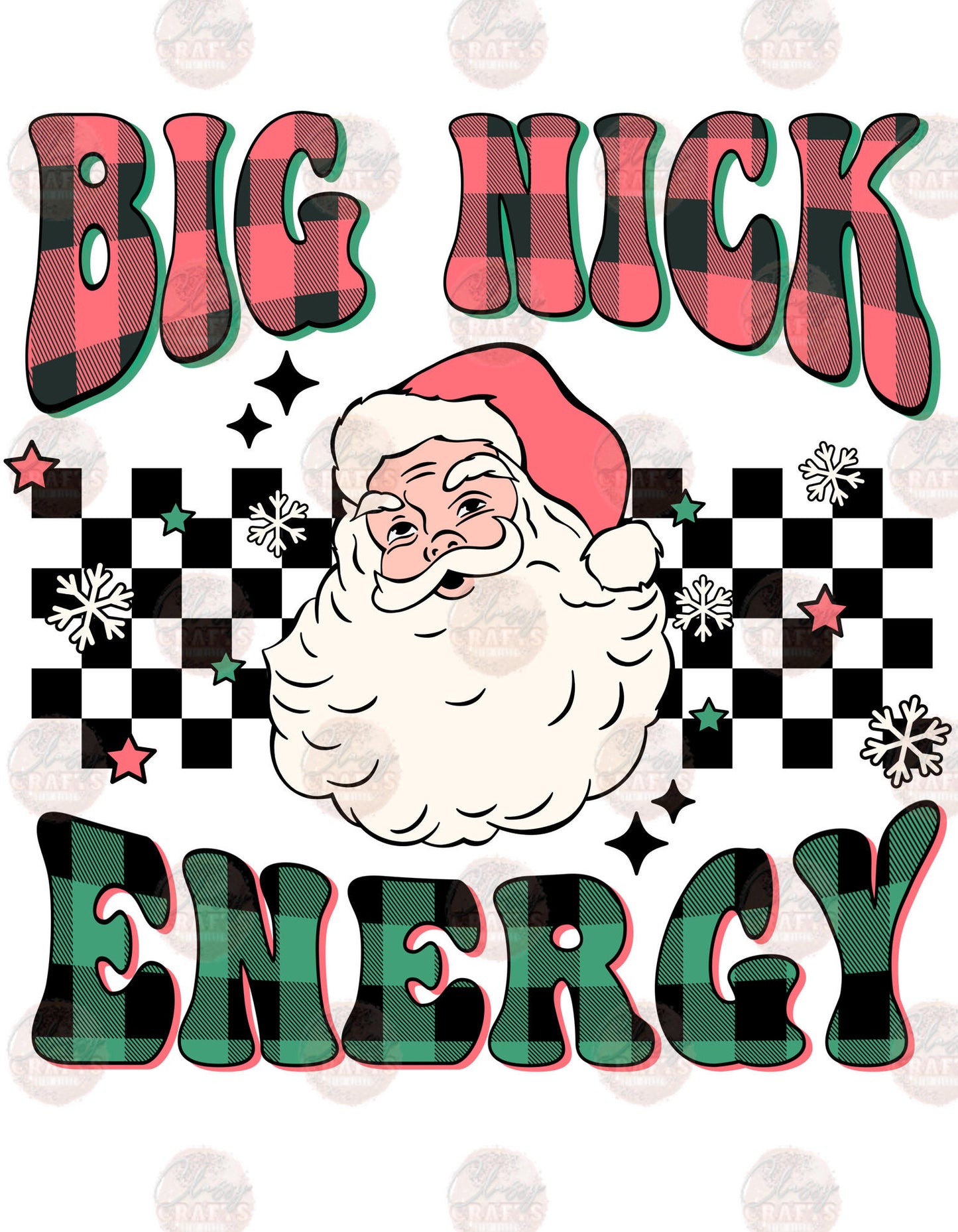 Big Nick Energy Plaid - Sublimation Transfer