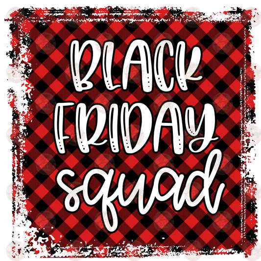 Black Friday Squad Plaid - Sublimation Transfer