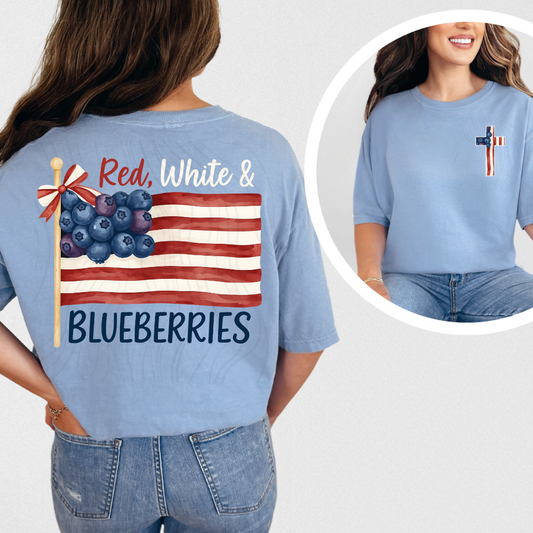 Bluberry Flag Pocket Two Part **Sold Separately** Transfer