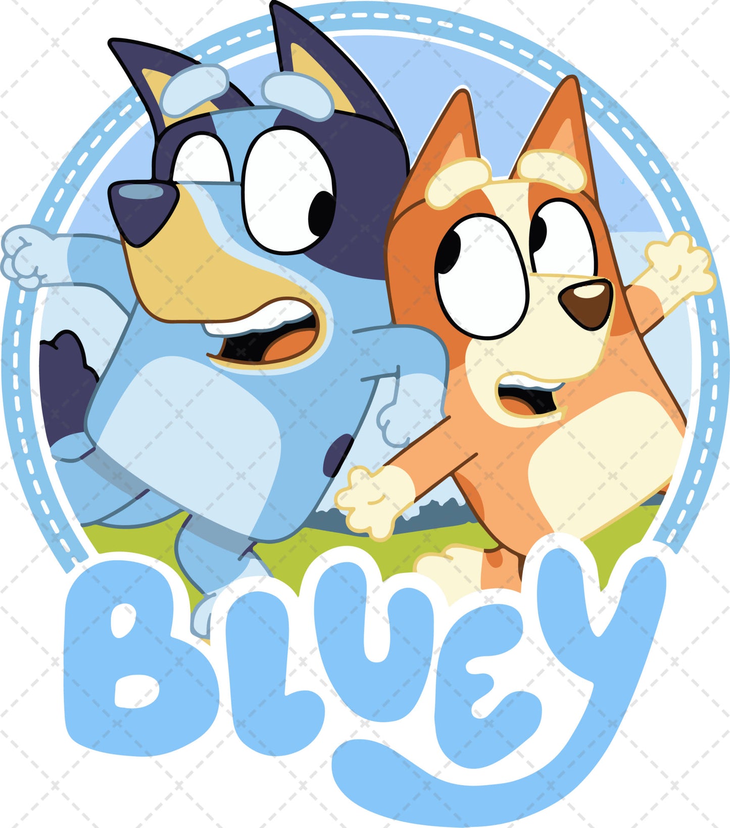 Blue Pup Logo Transfer