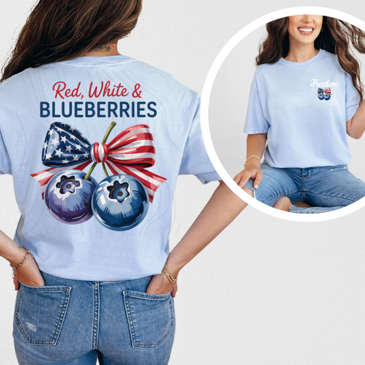 Blueberries Pocket Two Part **Sold Separately** Transfer