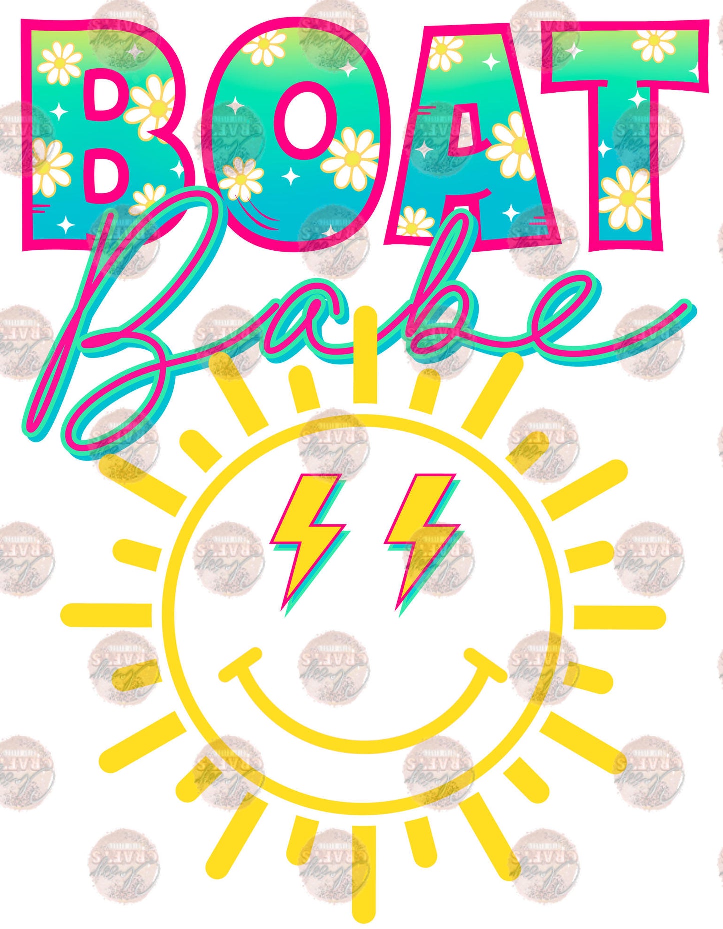 Boat Babe Smiley Transfer