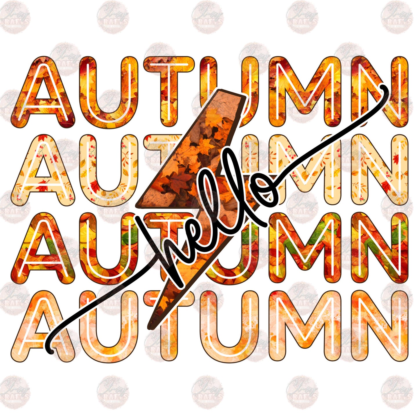 Bolt Of Autumn Vibes Transfer