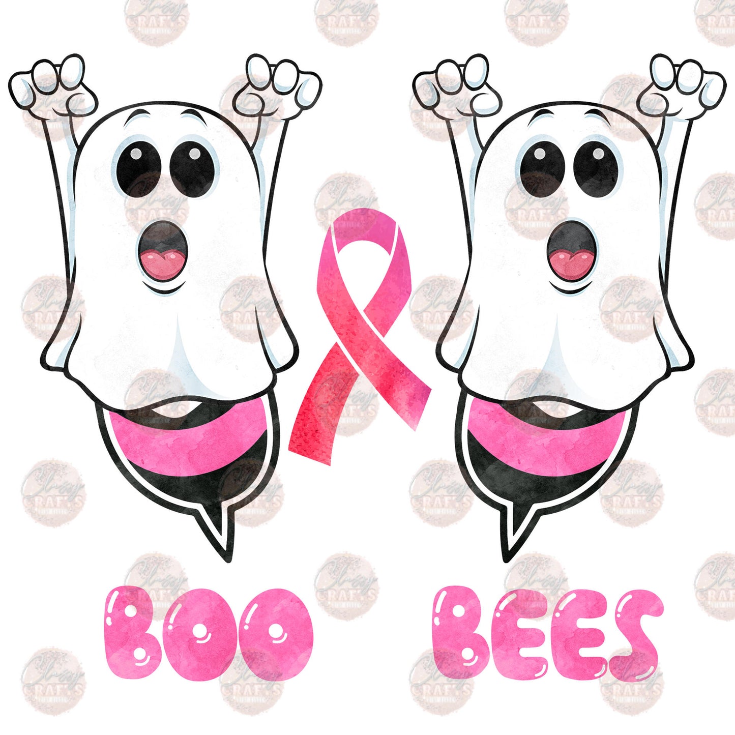 Boo Bees Breast Cancer Awareness - Sublimation Transfer