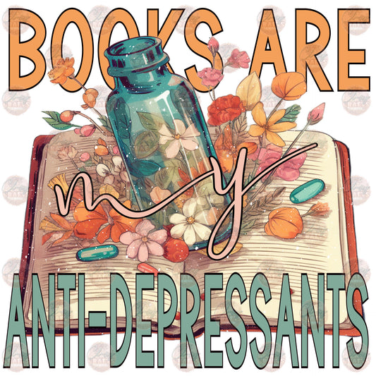 Books Are Anti-Depressants - Sublimation Transfer
