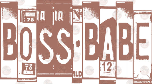 Boss Babe License Plate - Sublimation Transfers