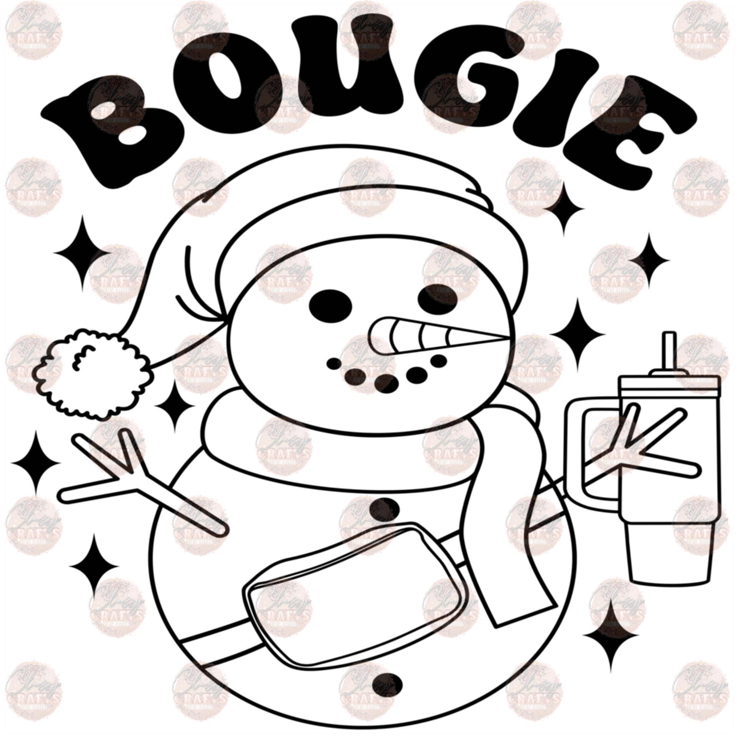 Bougie Snowman Black - Sublimation Transfer