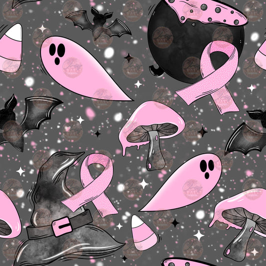 Breast Cancer Awareness Spooky Style Seamless Wrap - Sublimation Transfer