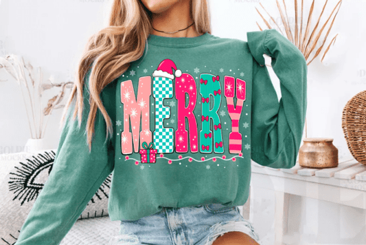 Merry Christmas Lights Transfer