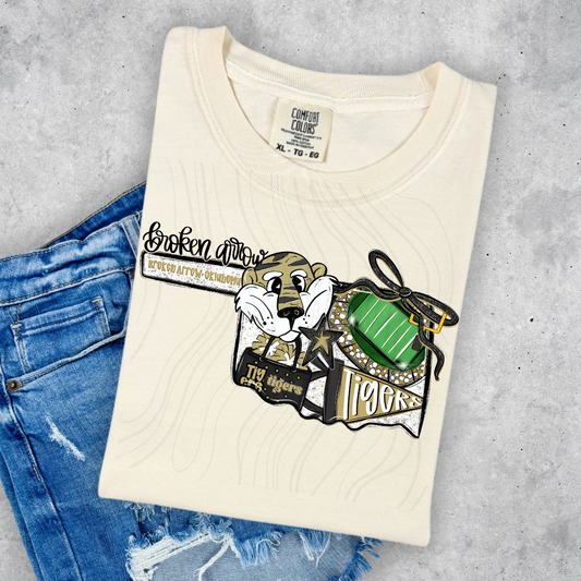 Broken Arrow Tigers Game Day Coquette Transfer