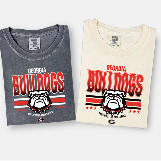 GA Bulldogs Red/White Transfer **TWO PART* SOLD SEPARATELY**