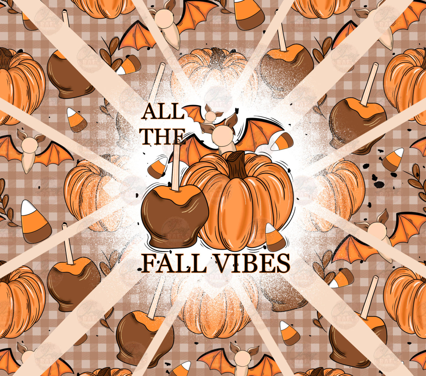 Burst Of Fall Vibes Tumbler Wrap - Sublimation Transfer