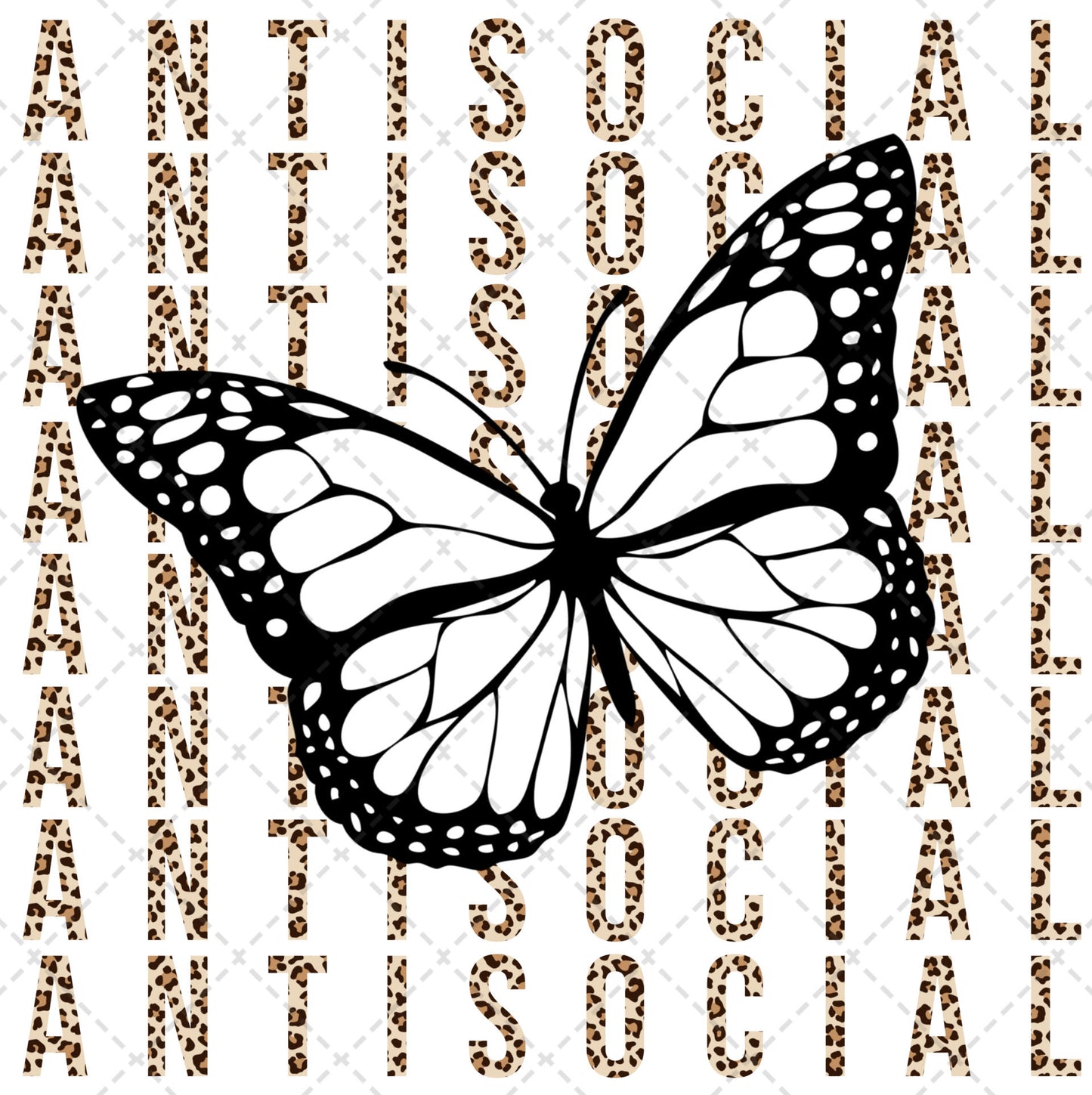 Antisocial Butterfly Black Transfer