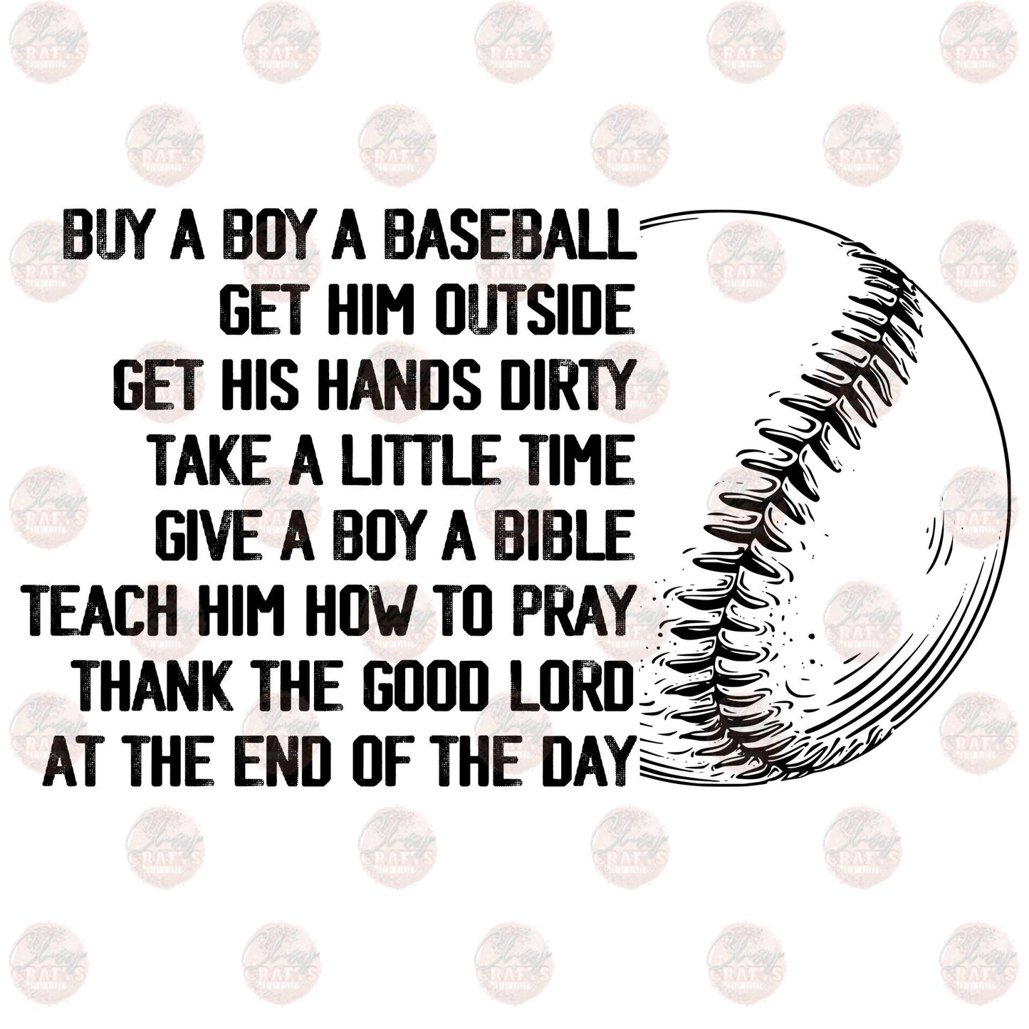 Buy A Boy A Baseball Transfer