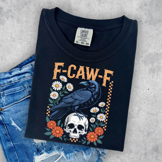F -Caw Floral Transfer
