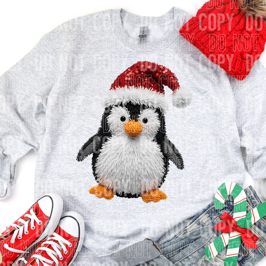 CHRISTMAS PENGUIN FAUX YARN_