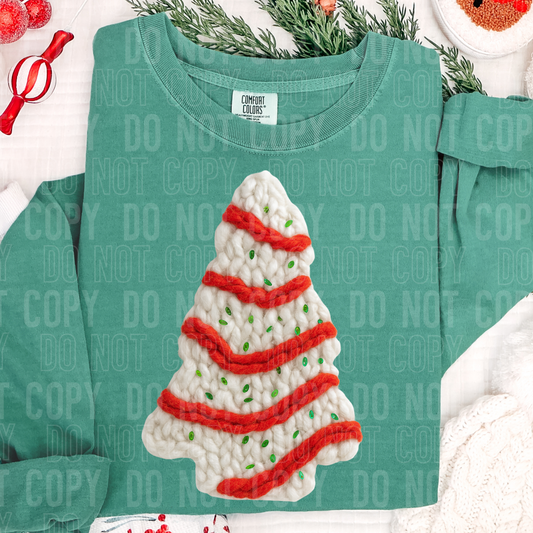 CHRISTMAS TREE FAUX YARN TRANSFER