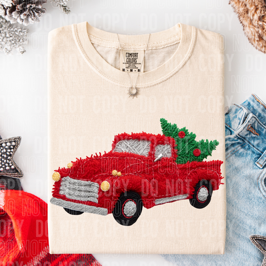 CHRISTMAS TRUCK YARN TRANSFER