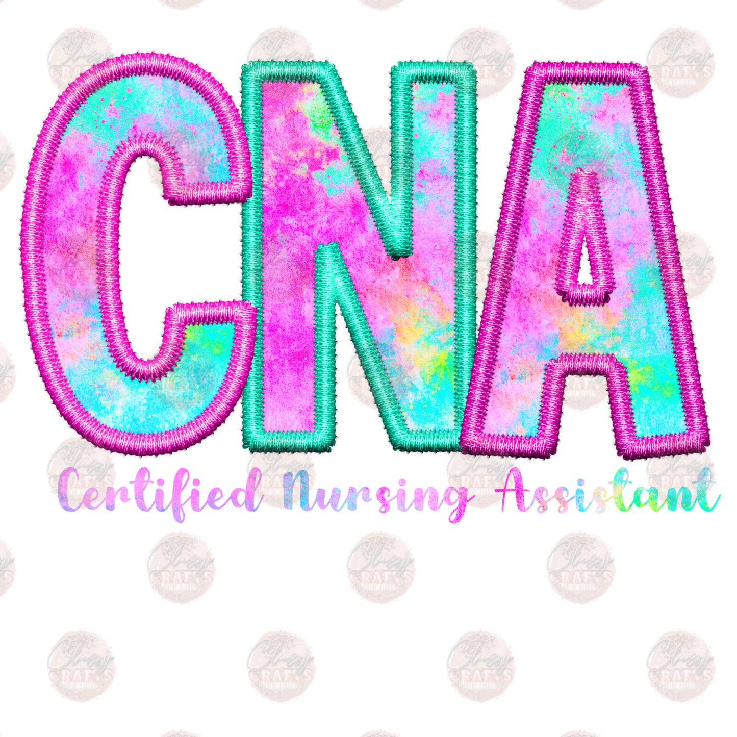 CNA Tie Dye Transfer