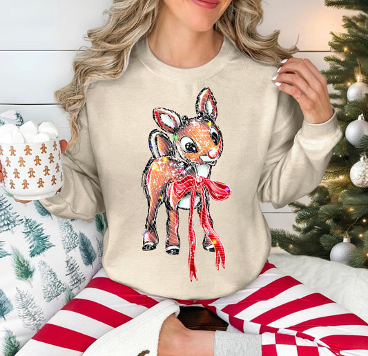 COQUETTE RED NOSE REINDEER TRANSFER
