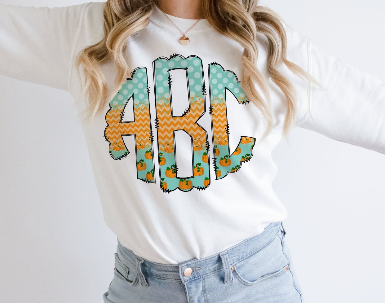 Teal Fall - Custom Monogram Transfer