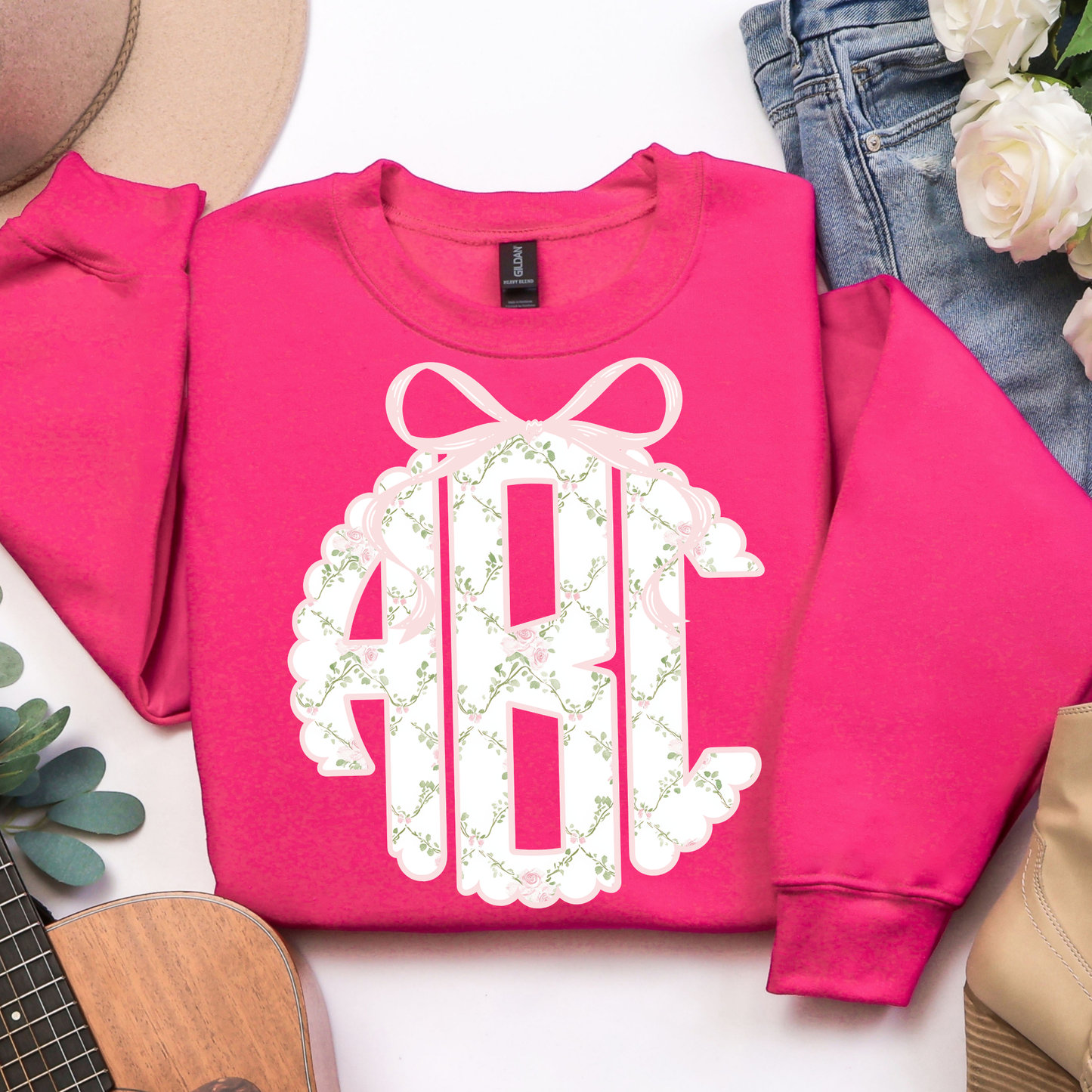 Shabby Chic - Custom Monogram Transfer