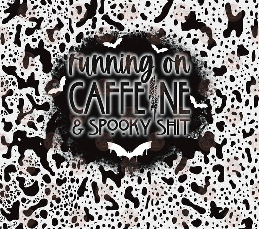 Caffeine & Spooky Tumbler Wrap - Sublimation Transfer