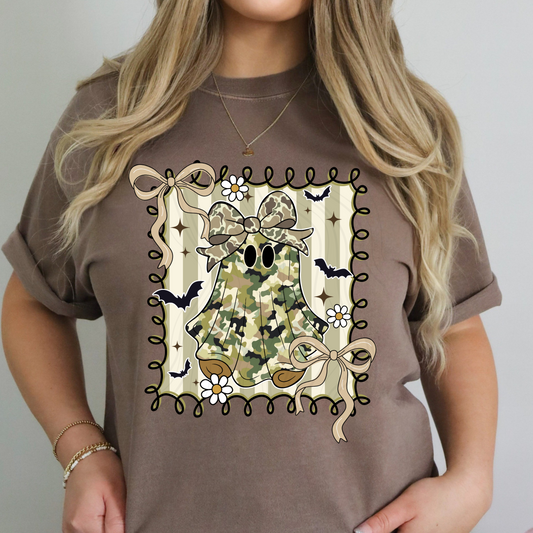 Camo Ghost With Ruffles Transfer