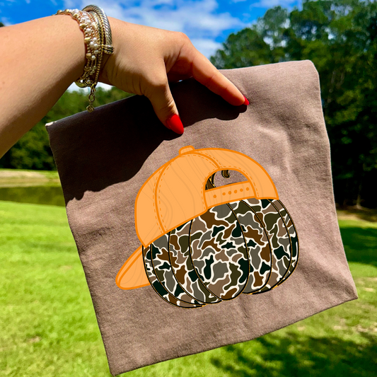 Camo Pumpkin Hat Transfer