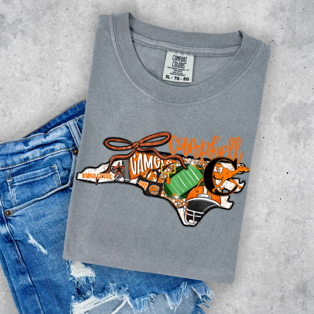 Campbell Camels Football Game Day Coquette Transfer