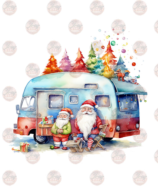 Camping With Santa - Sublimation Transfer