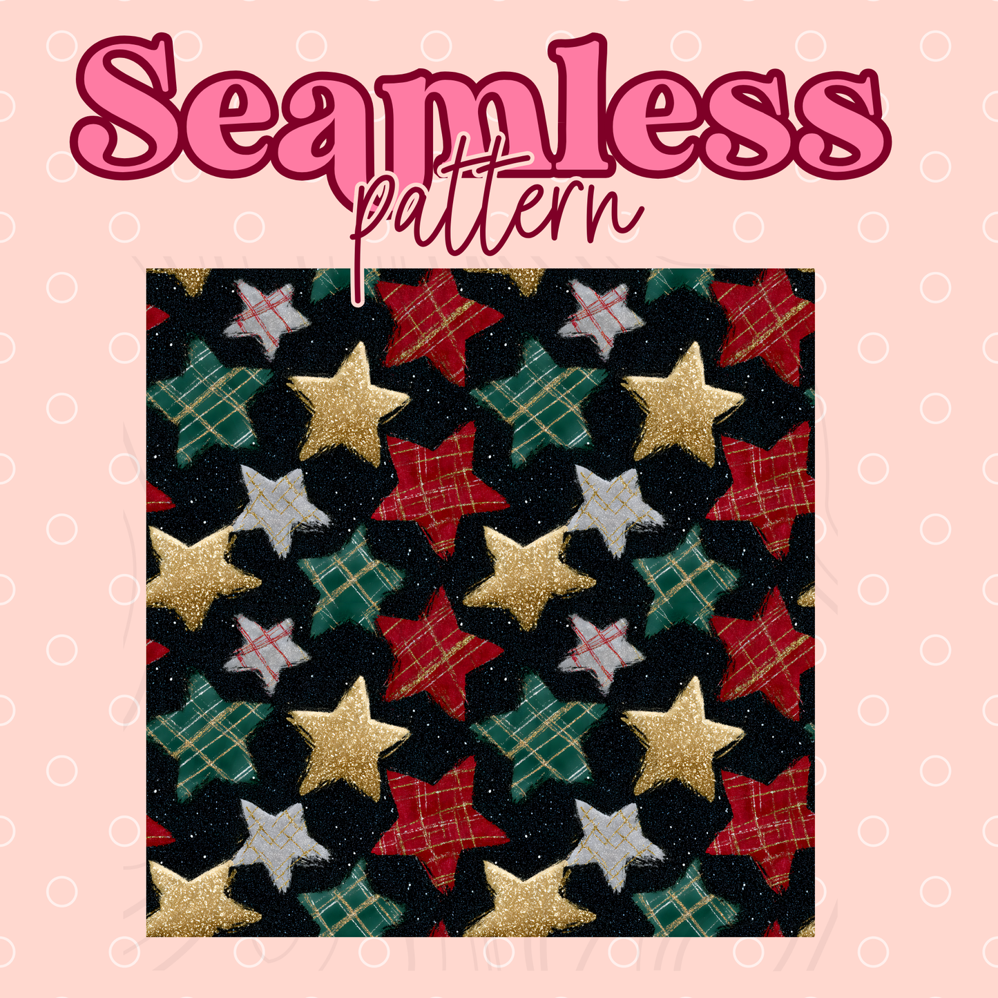 Christmas Stars Seamless Transfer