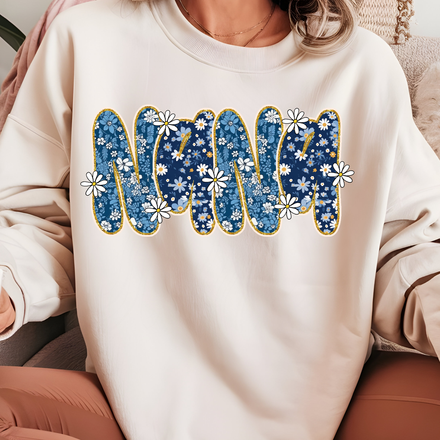 Blue Floral Family Title Transfer**SOLD SEPARATELY**