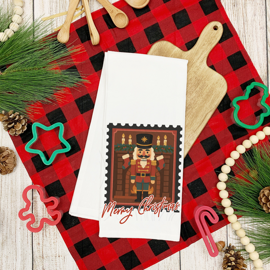 Candles And Nutcrackers Tea Towel Transfer