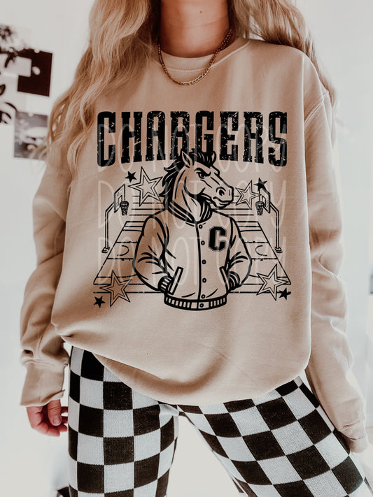 Chargers Horse Basketball Letterman Transfer