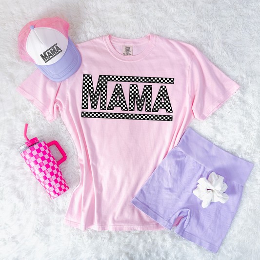 Checkered Mama Retro Transfer