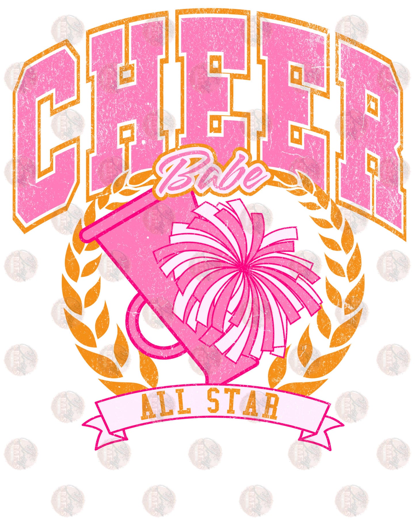 Cheer Baby Grunge Transfer