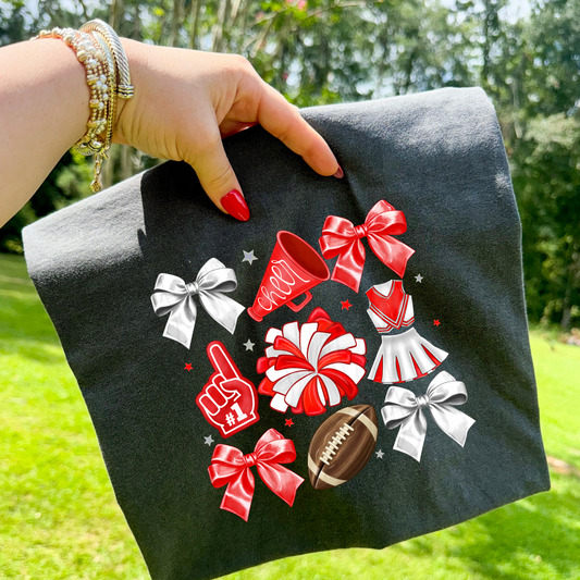 Cheer Bow Red Transfer