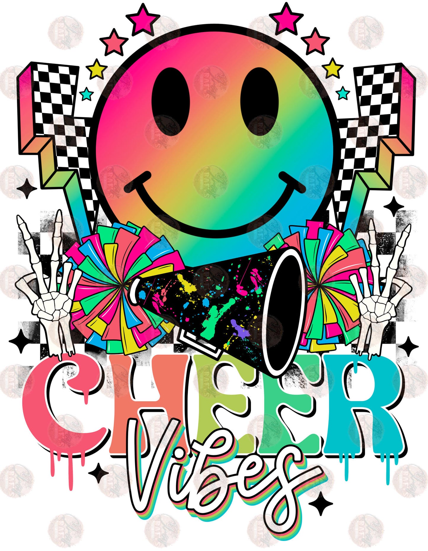 Cheer Vibes Neon Transfer