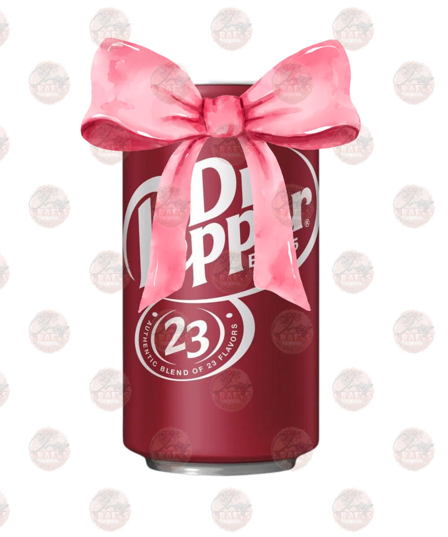 Cherry Flavored Soda with Bow Transfer