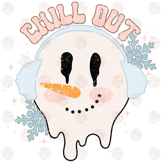 Chill Out Snowman - Sublimation Transfers