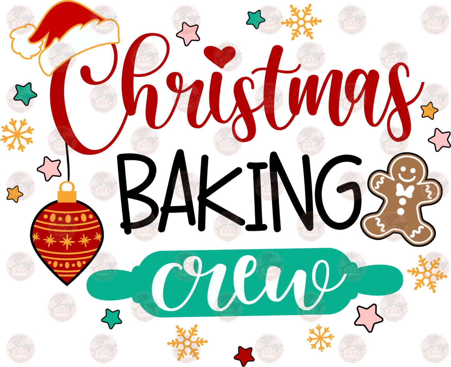 Christmas Baking Crew Transfers