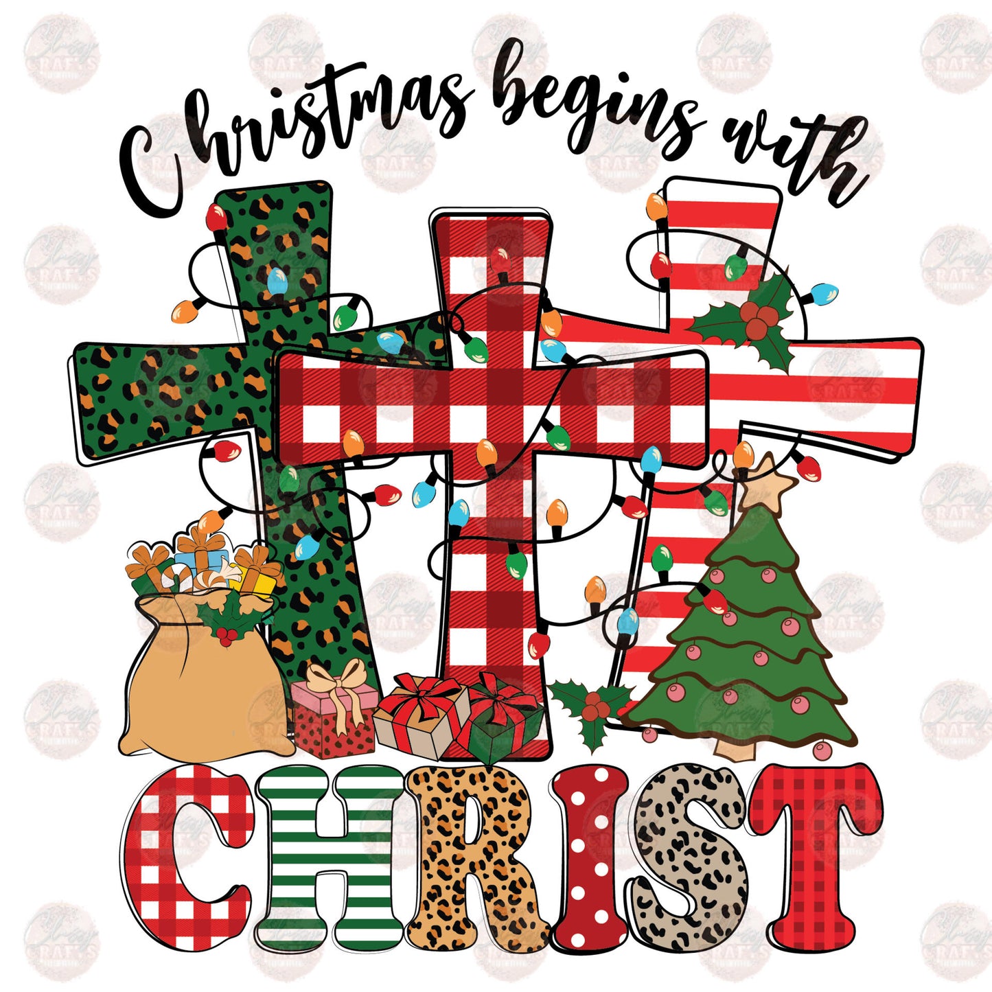 Christmas Begins With Christ Transfer