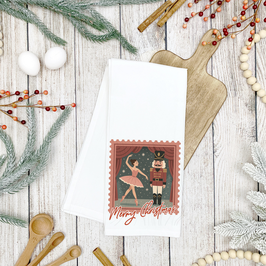 Christmas Dancing Tea Towel Transfer