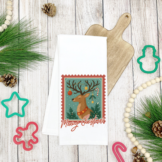 Christmas Decorating Tea Towel Transfer
