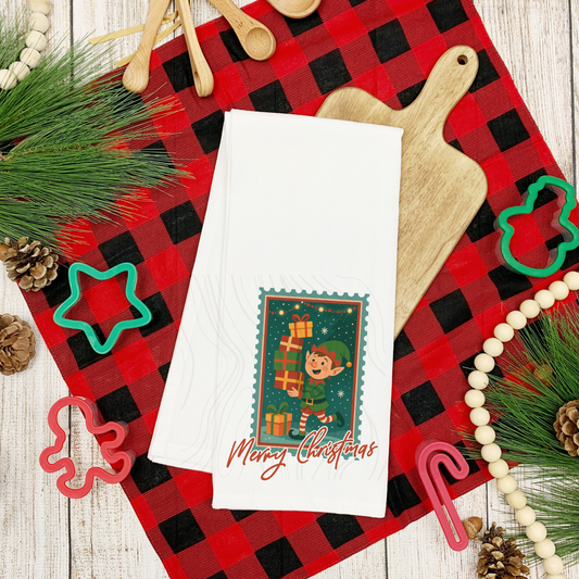 Christmas Elf Tea Towel Transfer