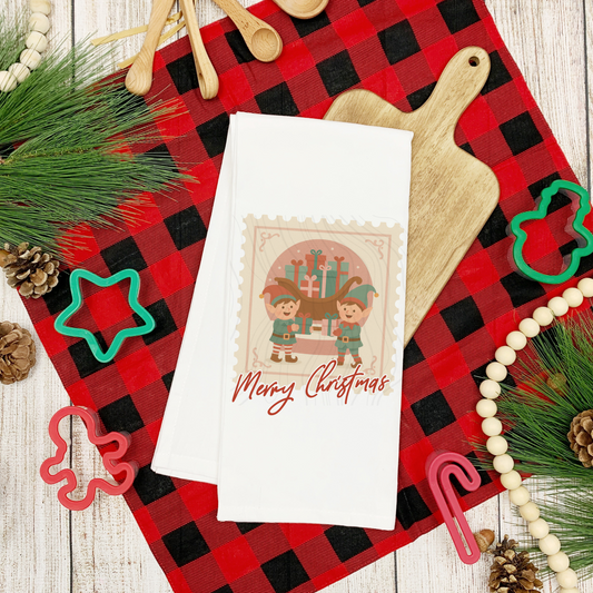 Christmas Friends Tea Towel Transfer