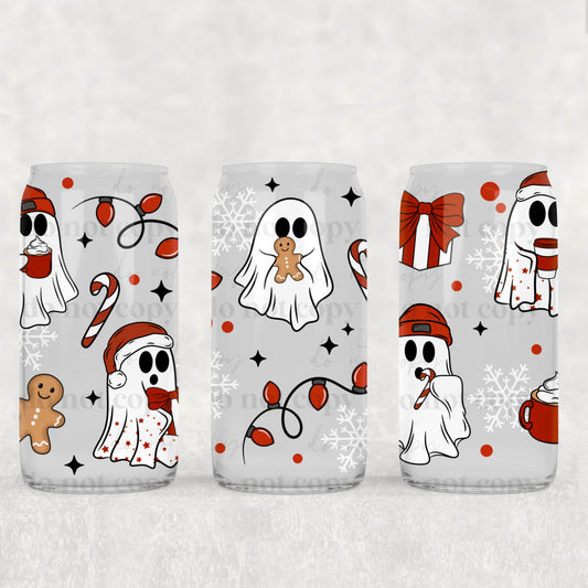 Christmas Ghosts 16oz Libbey Wrap Transfer