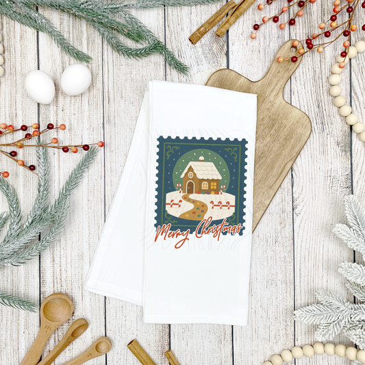 Christmas Gingerbread Tea Towel Transfer